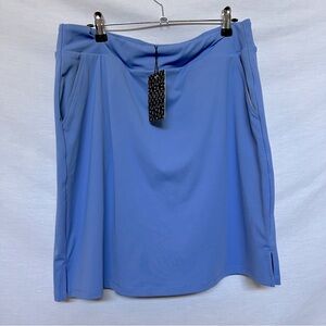 NWT Acegolfs Blue Moisture Wicking Sun Protection 4-Way Stretch Skort.  Size L